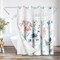 Americanflat 72x75 Hookless Shower Curtain - Floral Blue and Pink Shower Curtain with Sheer Panel, Snap-In Liner, and Grommets - 100% Polyester